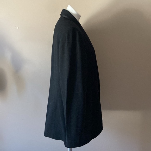 Vintage Valerie Stevens Black 100% New Wool Blazer Size 18W 80’s 90’s Plus Size - Picture 3 of 6
